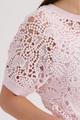 Pullover mit Spitzenmuster 40 - French Rose