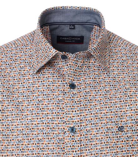Freizeithemd Kurzarm M Casual Fit - Blau