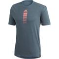 ADIDAS Herren Trainingsshirt "Activated Tech Tee" Kurzarm S in Blau