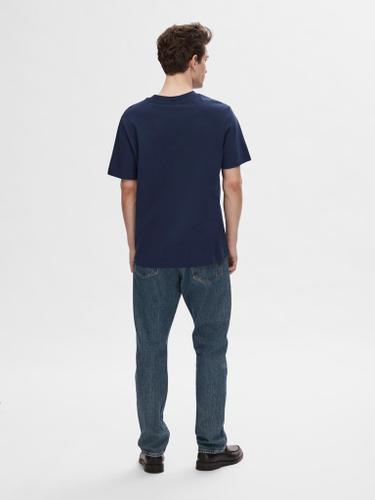 SLHCOLMAN SS O-NECK TEE NOOS Blau S