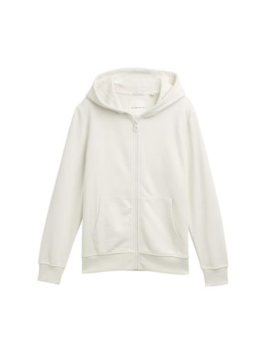 Basic Hoodie Sweatjacke 152 Regular Fit - Greyish White
