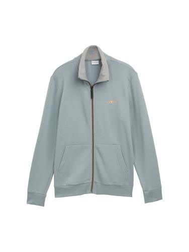 Sweatjacke mit Stehkragen XL Regular Fit - Grey Mint