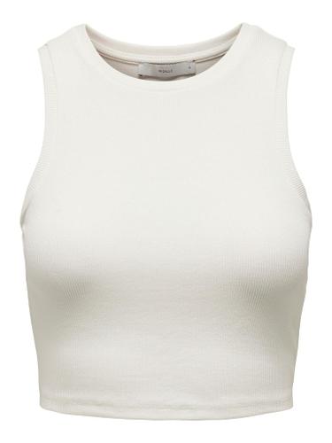 ONLVILMA S/L CROPPED TANK TOP JRS NOOS S Slim Fit - Cloud Dancer