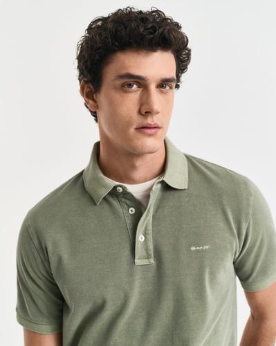 Sunfaded Piqué Poloshirt Grün M