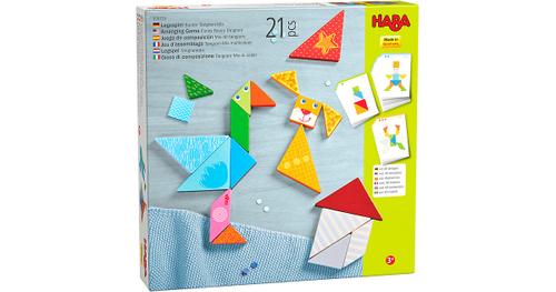 HABA 305777 Legespiel Bunter Tangram-Mix, 21-tlg.