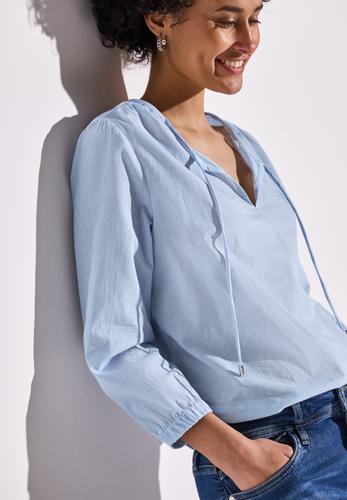 Gestreifte Bluse Blau 38