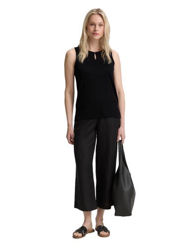 Top mit Cut-Out-Detail S Regular Fit - Deep Black