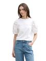 T-Shirt mit Puffärmeln XL Regular Fit - White