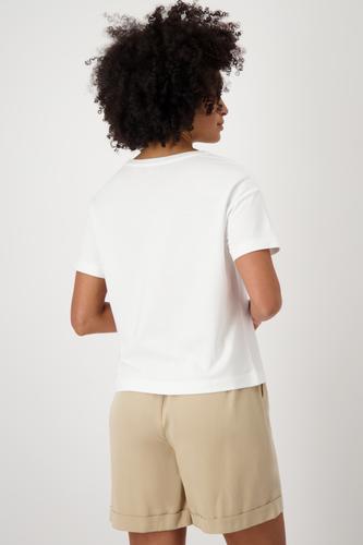 T-Shirt mit Schriftdruck 36 - Cream