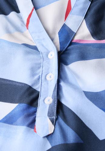 Gemustertes Blusenshirt M - Urban Navy Blue
