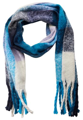 Karierter Schal A - Dark Navy Blue