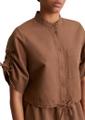 Kurzarm-Bluse relaxed XS Relaxed Fit - Melted Chocolate