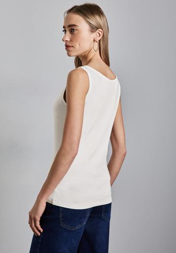 Basic Top in Unifarbe 36 - Off White