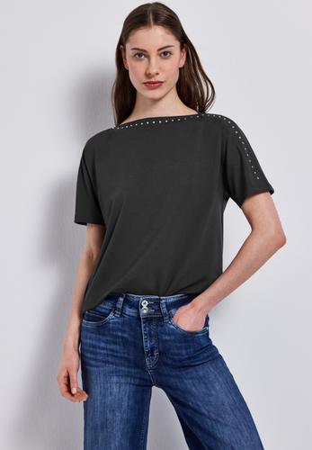 T-Shirt mit Nieten 36 - Granite Grey