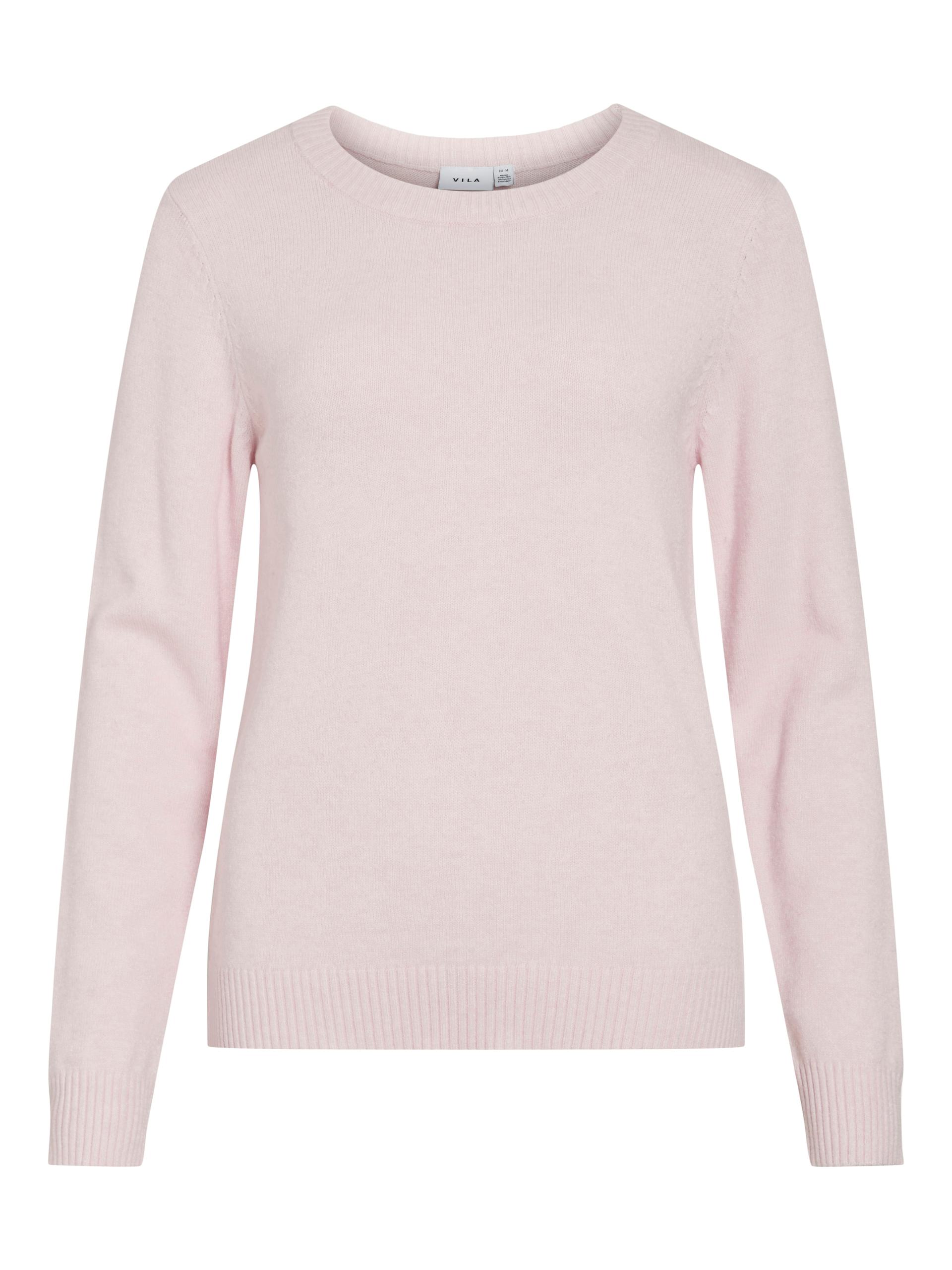 VIRIL O-NECK L/S KNIT TOP - NOOS S Normal geschnitten - Cherry Blossom