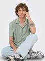 ONSKARI RLX RESORT SS PLIZZE SHIRT NOOS L Locker geschnitten - Iceberg Green