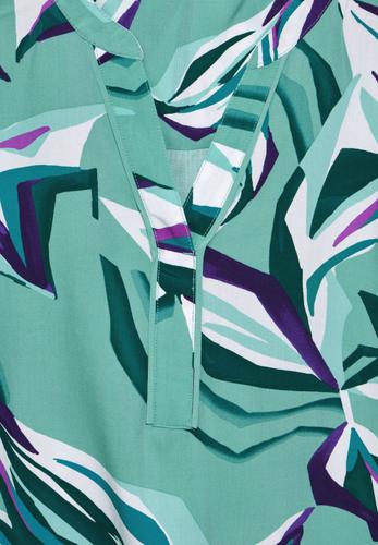 Gemusterte Bluse M - Adriatic Green
