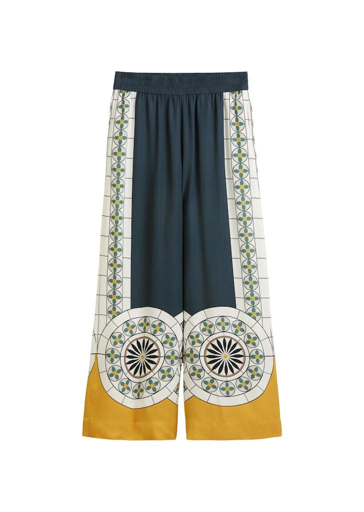 Print-Hose wide 42 Wide Fit - Multi/muted Blue