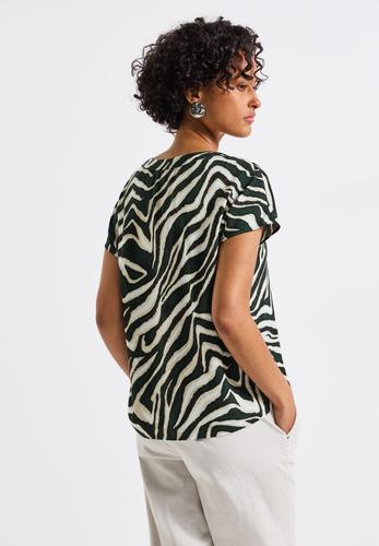 Bluse mit Zebra-Muster 36 - Pine Grove Green