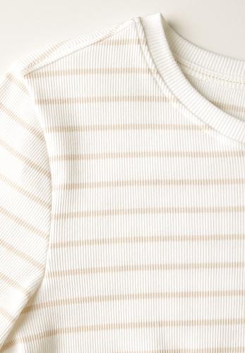 Gestreiftes T-Shirt M - Vanilla White