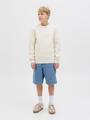JJITONY JJCARPENTER SHORTS SQ 735 JNR 140 Locker geschnitten - Blue Denim