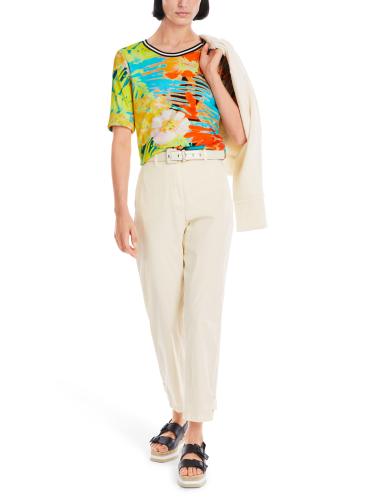 Rippen-T-Shirt im Hawaii-Dessin 38 - Deep Hokkaido