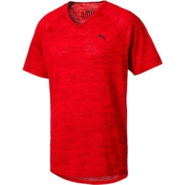 PUMA Herren Funktionsshirt Drirelease Kurzarm FLAME SCARLET HEATHER M