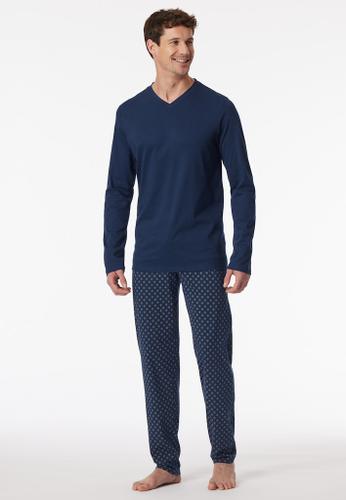 Schlafanzug lang Blau 56