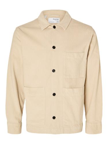 SLHLOOSETONY-CORD OVERSHIRT NOOS Grau L