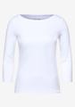 Basic Shirt in Unifarbe - Weiß / L