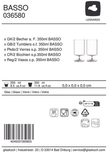 GK/2 Becher a. F. 350ml BASSO