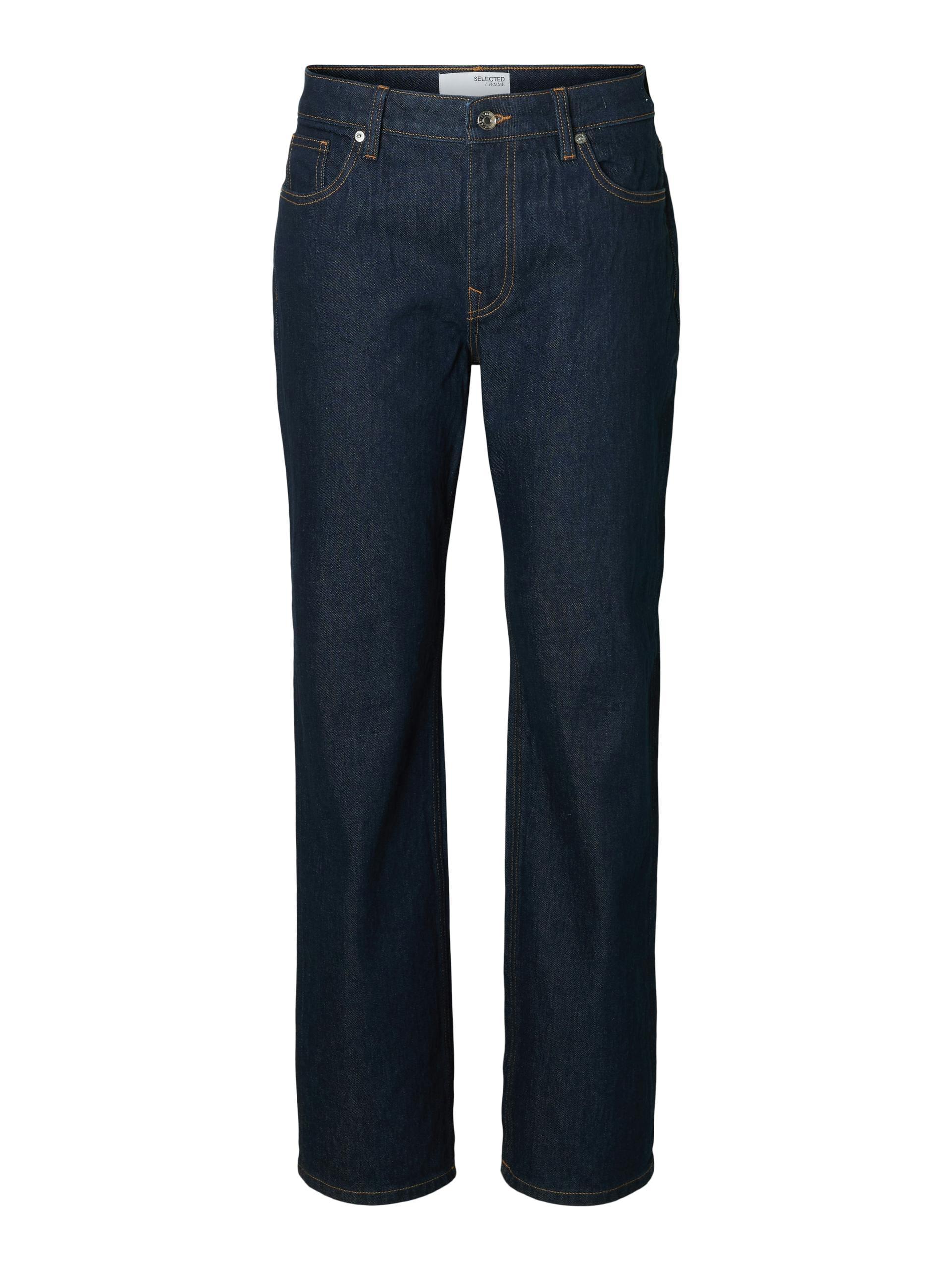 SLFSTRAIGHT BEA-KORI MW JEANS NOOS 25/32 Gerade geschnitten - Dark Blue Denim