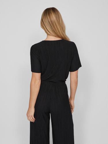 VIPLISA O-NECK S/S TOP - NOOS M Normal geschnitten - Black Beauty