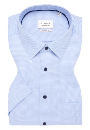 Hemd Hahnentritt Kurzarm 42/Kurzarm COMFORT FIT - Hellblau