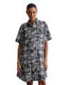 Print-Hemdblusenkleid relaxed 40 Relaxed Fit - Multi/ Muted Blue