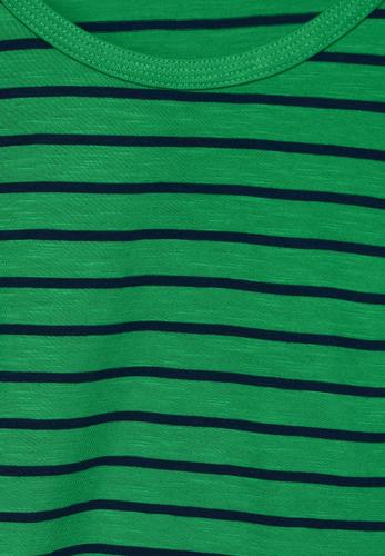 Flammgarn Streifenshirt M - Fresh Apple Green