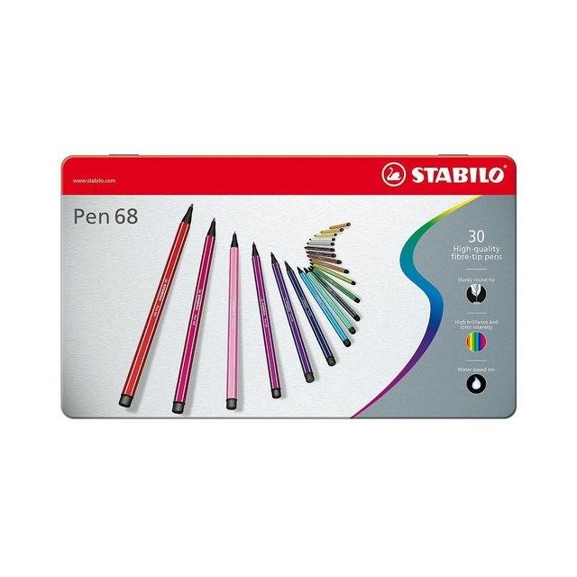 STABILO Filzstifte Pen 68 Metalletui, 30 Farben