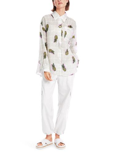 Bluse mit Ananas-Print 40 - White