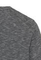 Kurzarm Henley aus reiner Baumwolle Blau L