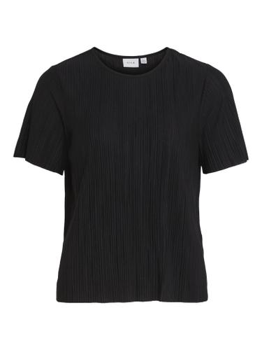 VIPLISA O-NECK S/S TOP - NOOS XS Normal geschnitten - Black Beauty