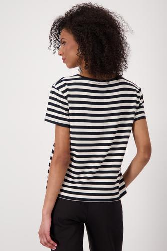 Gestreiftes T-Shirt 40 - Schwarz Ringel