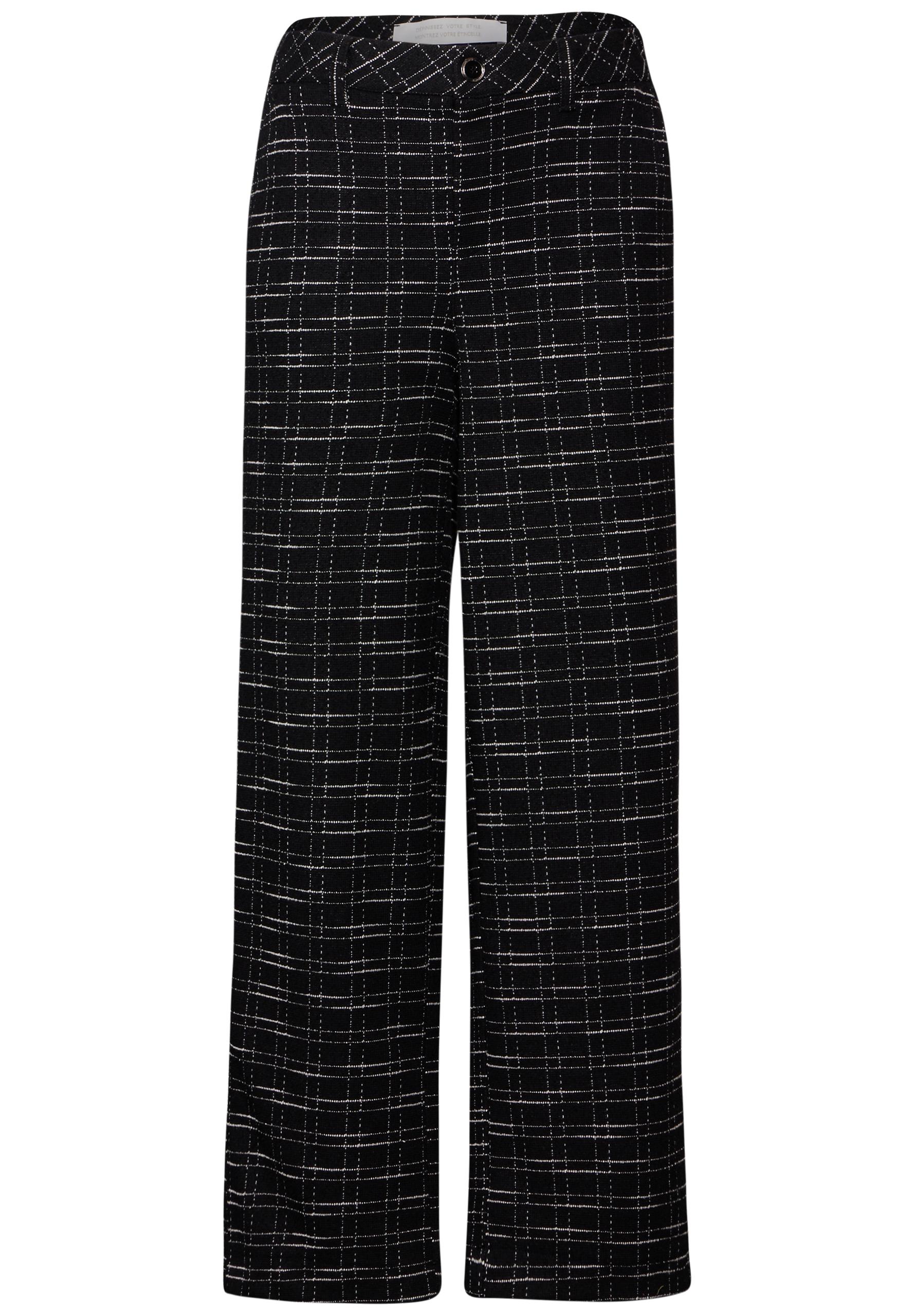 Karierte Bouclé Hose 38/30 - Black
