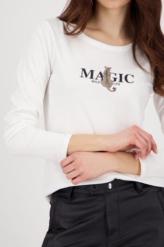 Langarmshirt mit Leopardenmuster 36 - Off-white