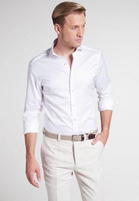 Soft Luxury Shirt Twill Langarm 38/Langarm - 67cm SLIM FIT - Weiß