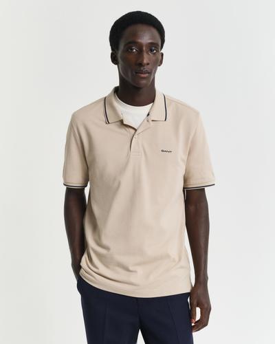 Tipped Piqué Poloshirt M - Dry Sand