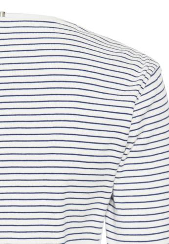 Langarmshirt mit Rundhalsausschnitt S Regular Fit - Indigo Stripes
