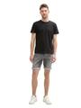 TTJOSH REGULAR SLIM Jeans Shorts mit Superstretch 33 Slim Fit - Used Light Stone Grey Denim