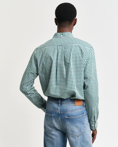 Regular Fit Classic Popeline Hemd mit Vichy-Karo Grün M