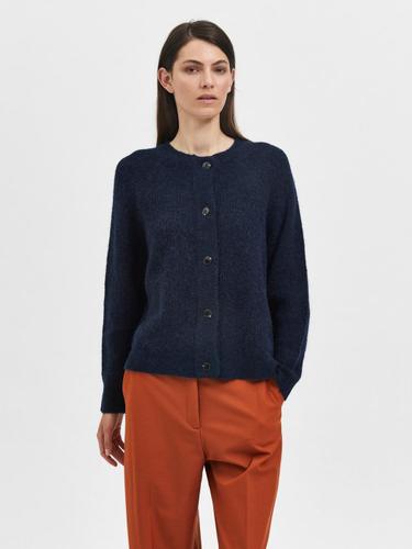 SLFLULU LS KNIT SHORT CARDIGAN B NOOS XL Normal geschnitten - Dark Sapphire