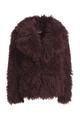 Fake Fur Jacket M - Bordeaux